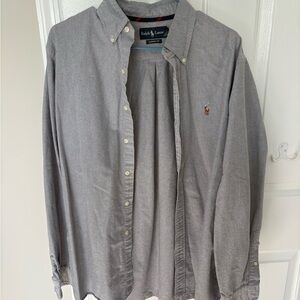 Ralph Lauren Men's Casual Gray Button-Down Shirt